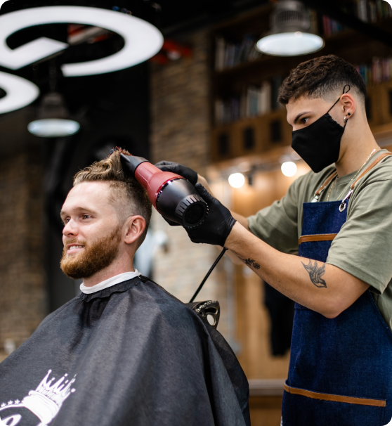 Expert barber at work