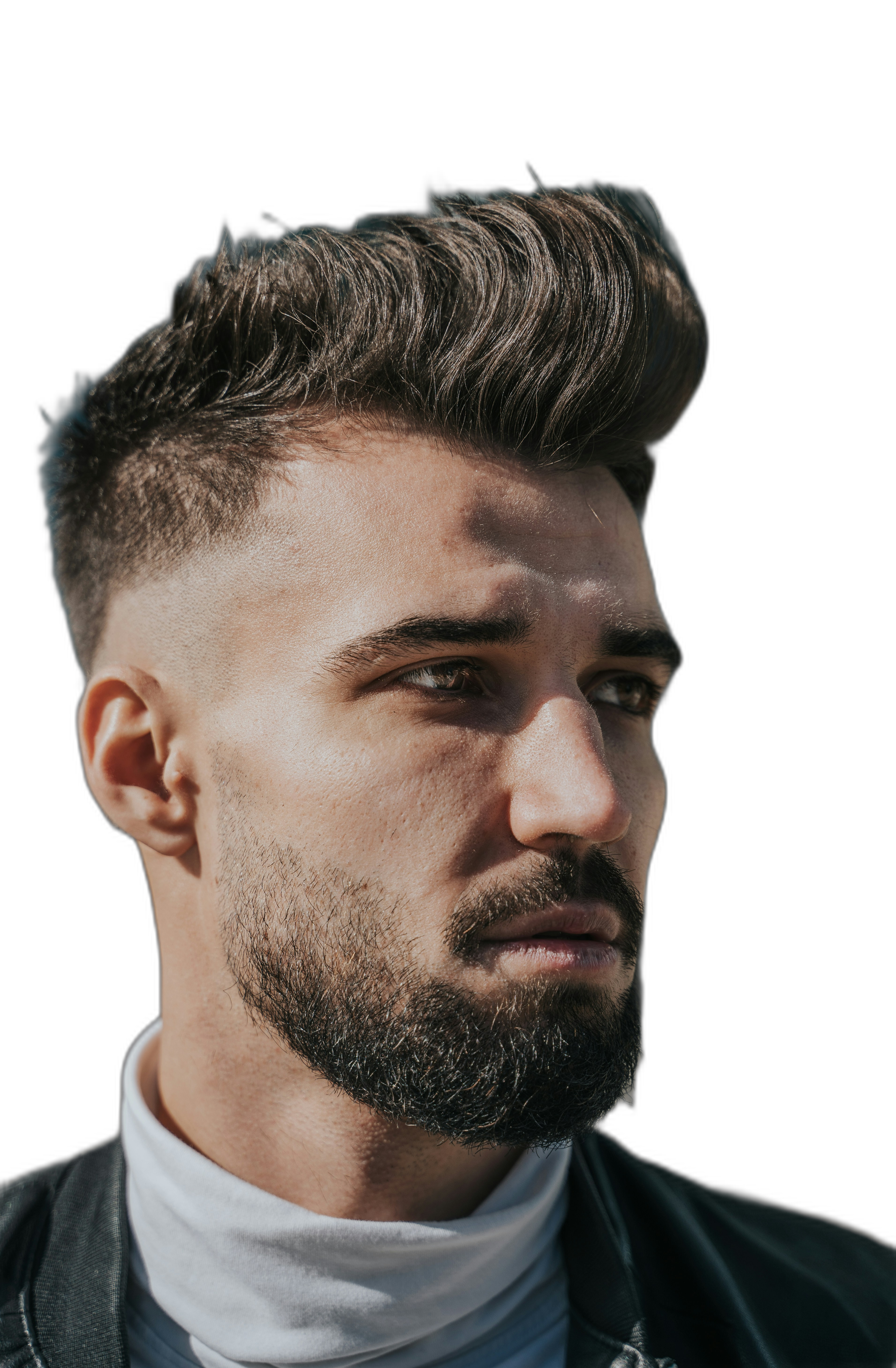 Well-groomed man with beard and styled hair